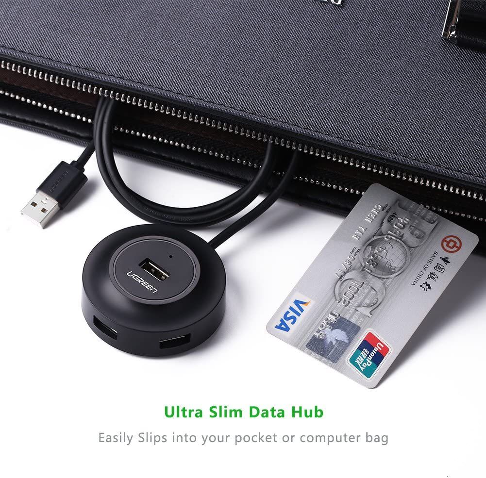 USB 2.0 Hub 4 Ports 1m (Black)