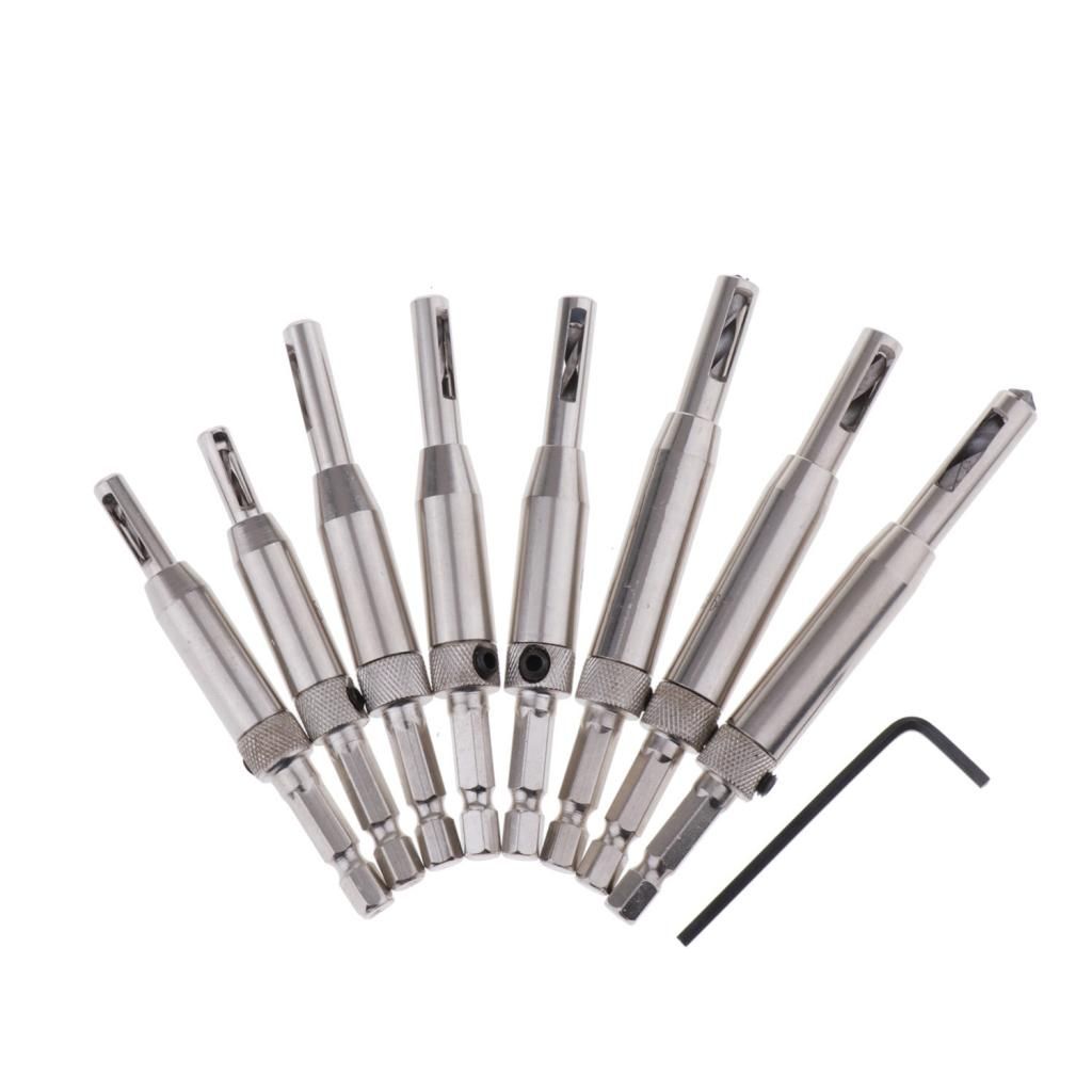 8/9Pcs Hinge Self Centering Drill Bit Set Tool  Holes  9Pieces