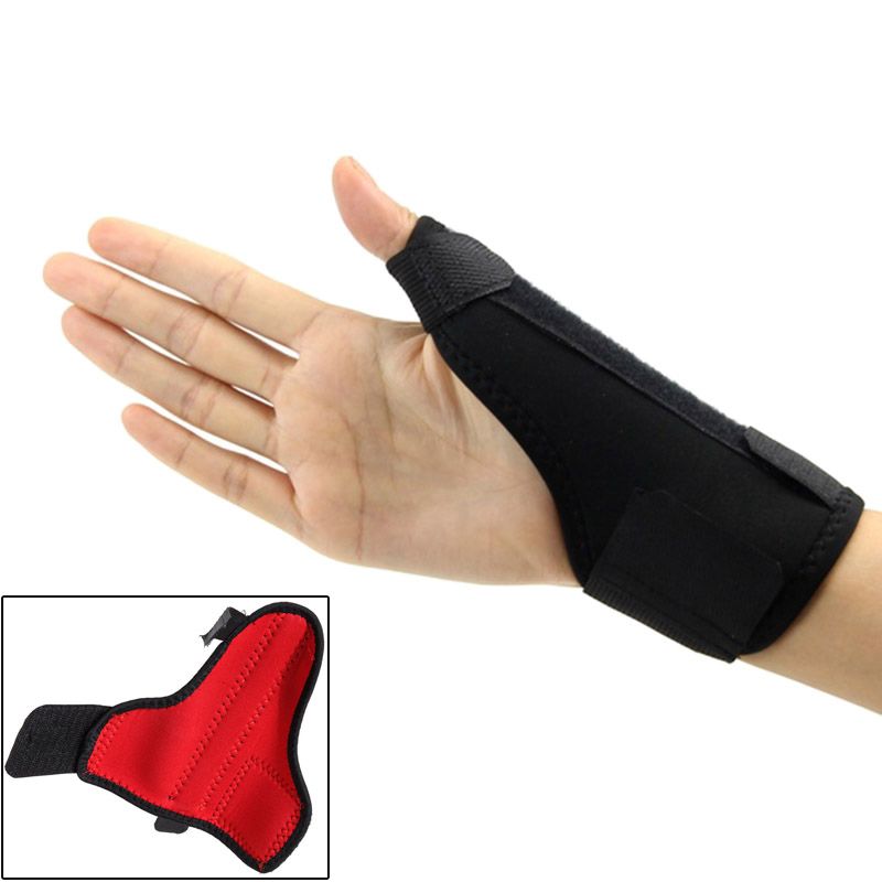 1PC Medical Sport Wrist Thumb Hand Support Protector Spring Splint Stabiliser Arthritis Carpal Tunnel Wrist Finger  Guard-black