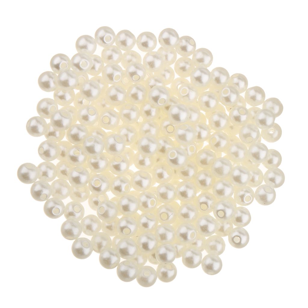 400Pcs 4mm Charm Eyecathcing Imitation Pearl 400pcs Beige