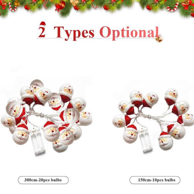 Christmas String Lights 1.5M Santa Claus String Light 10pcs