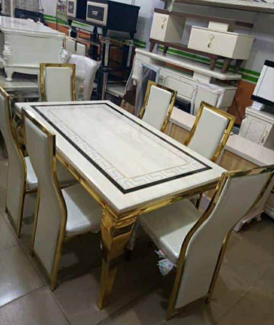 Jackson 6Seater Marble Dinning(Color Options)Lagos,IB,Ogun)