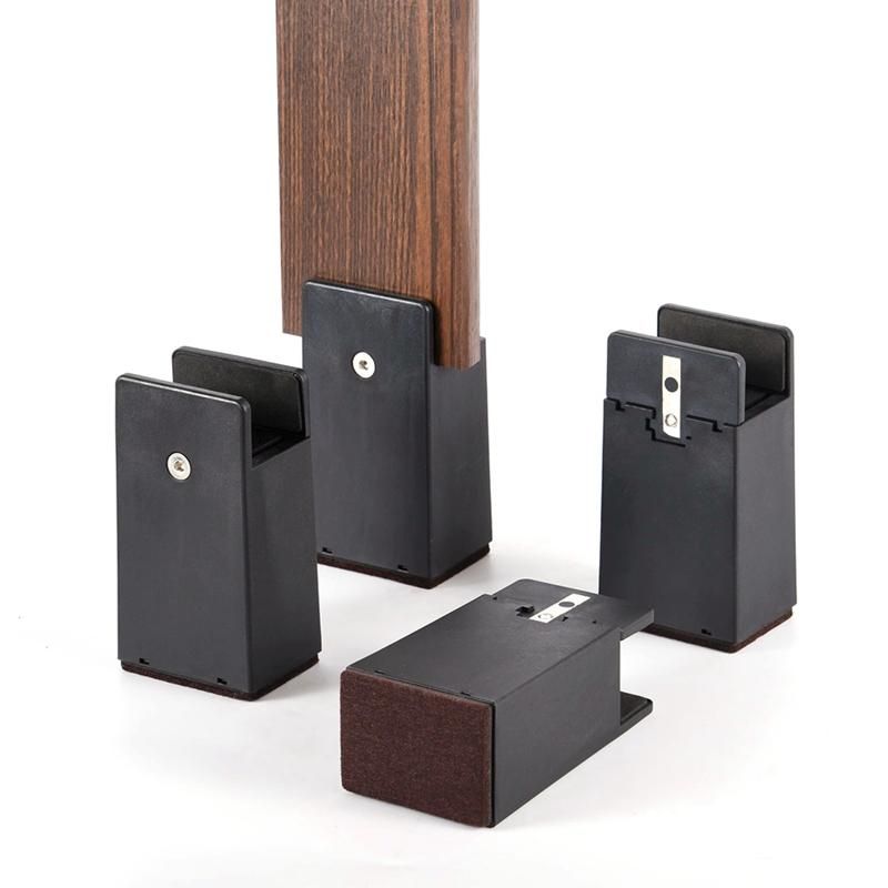 Adjustable Bed Risers 4InFurniture Risers with Screw Clamp4Pc Couch Risers for Furniture Thickness 0-16In for Table