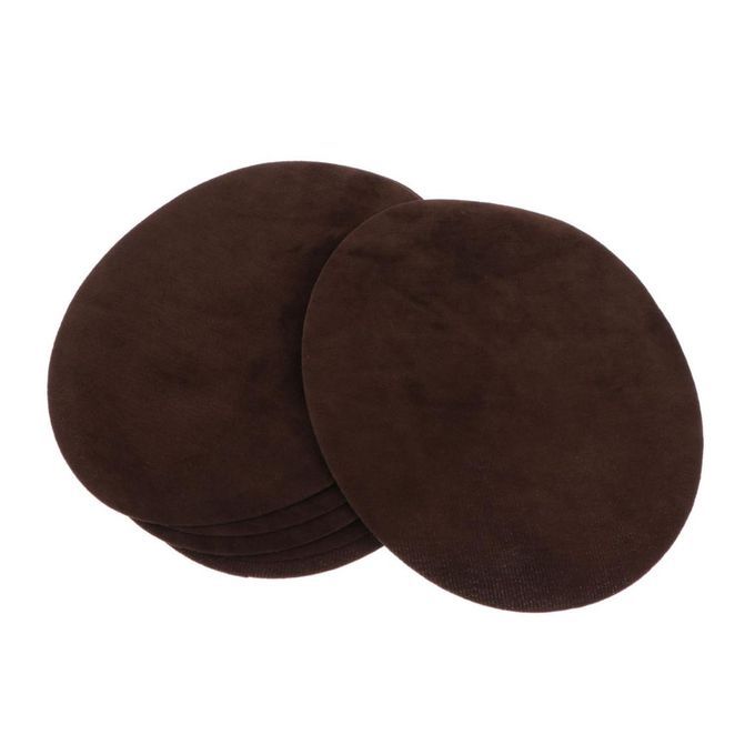 6pcs Oval Shape Ironon Patch Suede Elbow Applique Cloth Badge Coffee