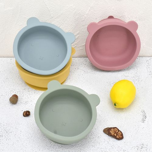 Silicone Suction Bowl For Babies Toddlers Self Feeding Baby