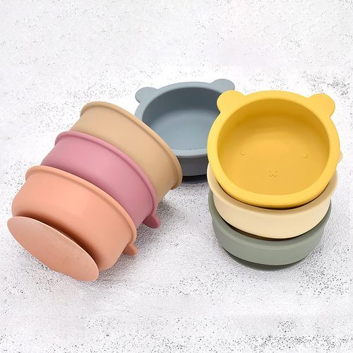 Silicone Suction Bowl For Babies Toddlers Self Feeding Baby