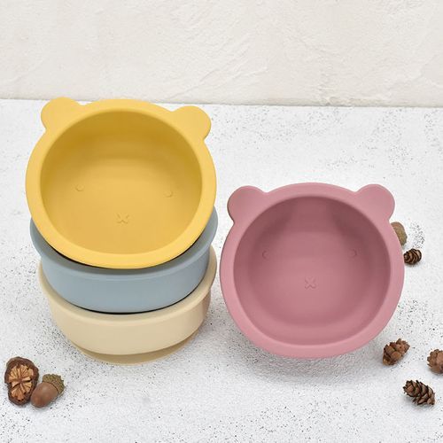 Silicone Suction Bowl For Babies Toddlers Self Feeding Baby