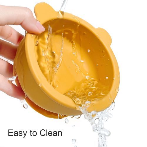 Silicone Suction Bowl For Babies Toddlers Self Feeding Baby