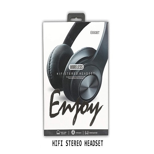 Enjoy Bluetooth Headphones-Black -e650