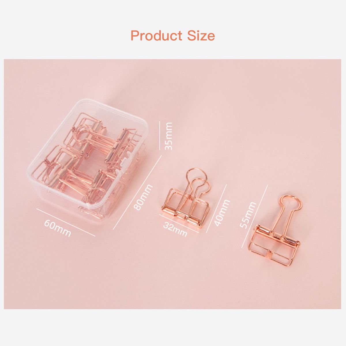 Metal Wire Paper Clamp Binder Clips Colored Multifunction