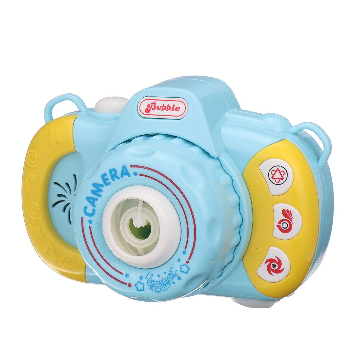 Children Bubble Camera Machine Toy Automatic Bubble Blowing Play Music Lighting Blue