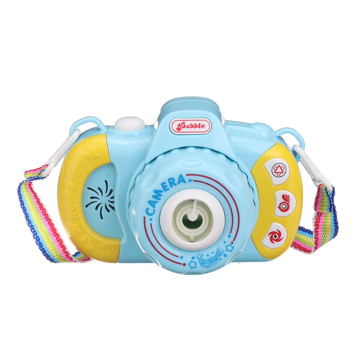 Children Bubble Camera Machine Toy Automatic Bubble Blowing Play Music Lighting Blue