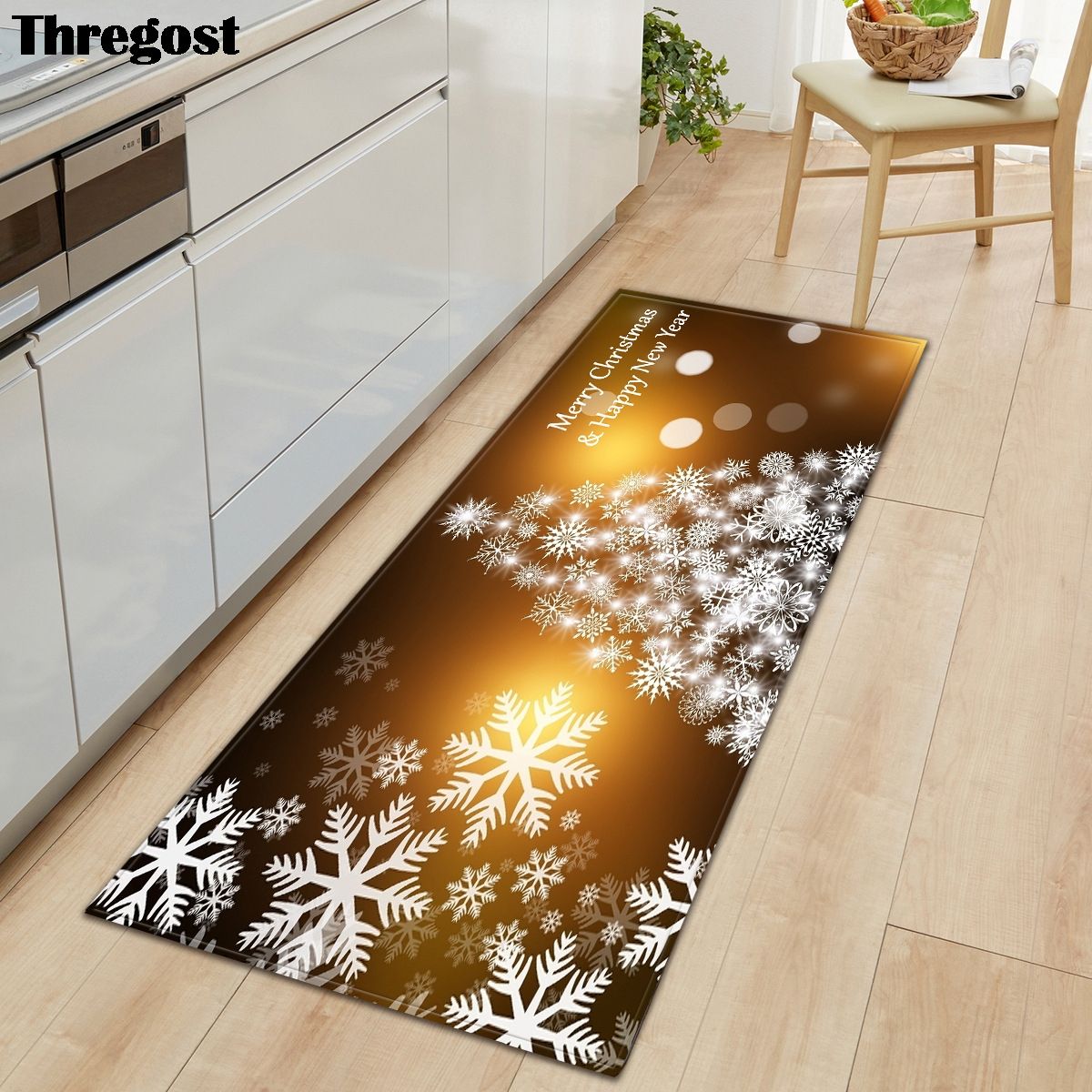 Thregost Flannel Microfiber Long Floor Mat Merry C