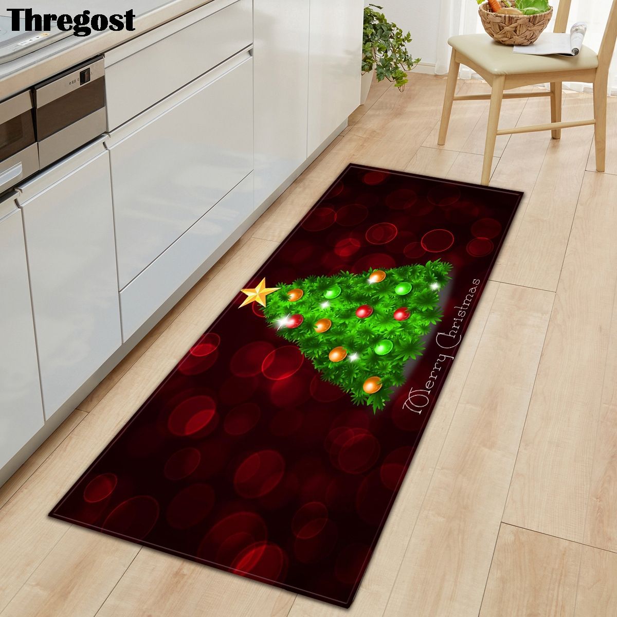 Thregost Flannel Microfiber Long Floor Mat Merry C