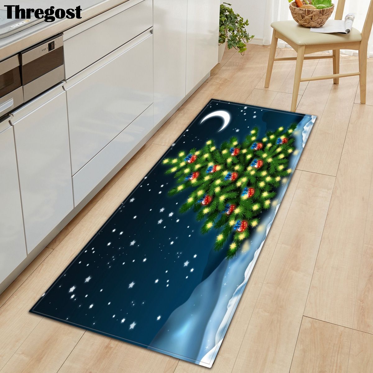 Thregost Flannel Microfiber Long Floor Mat Merry C