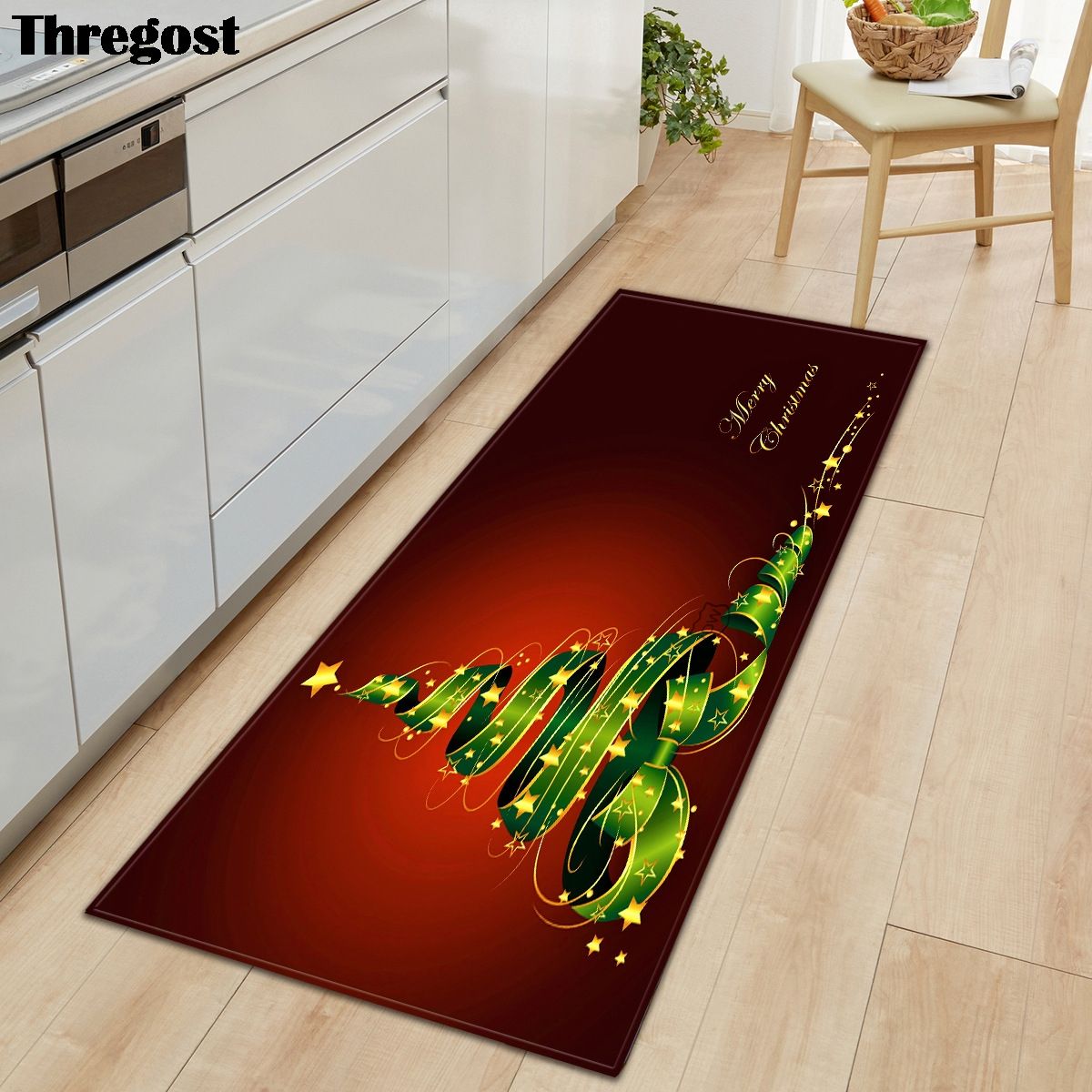 Thregost Flannel Microfiber Long Floor Mat Merry C