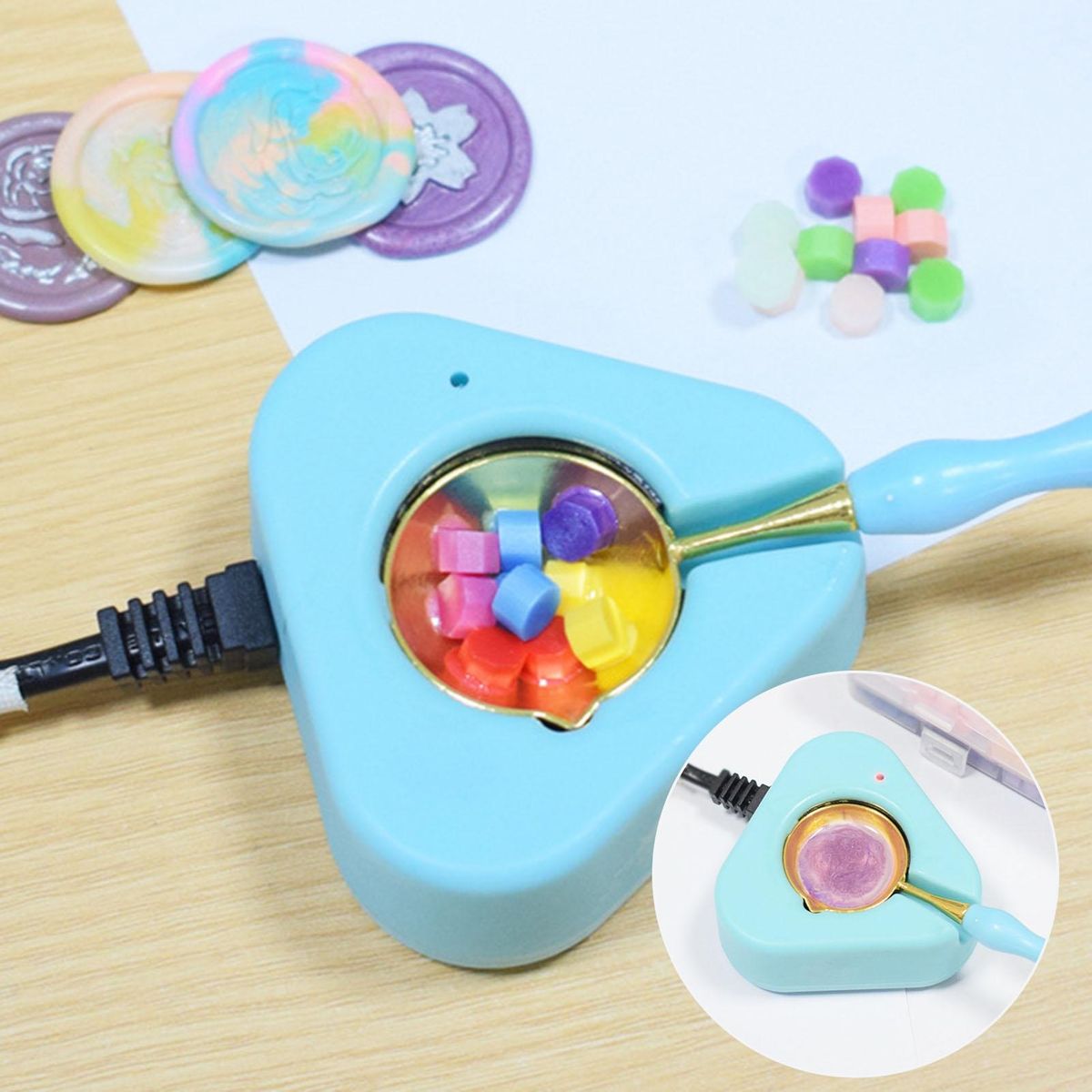 Wax Seal Warmer Wax Seal Melting Furnace Tool Blue