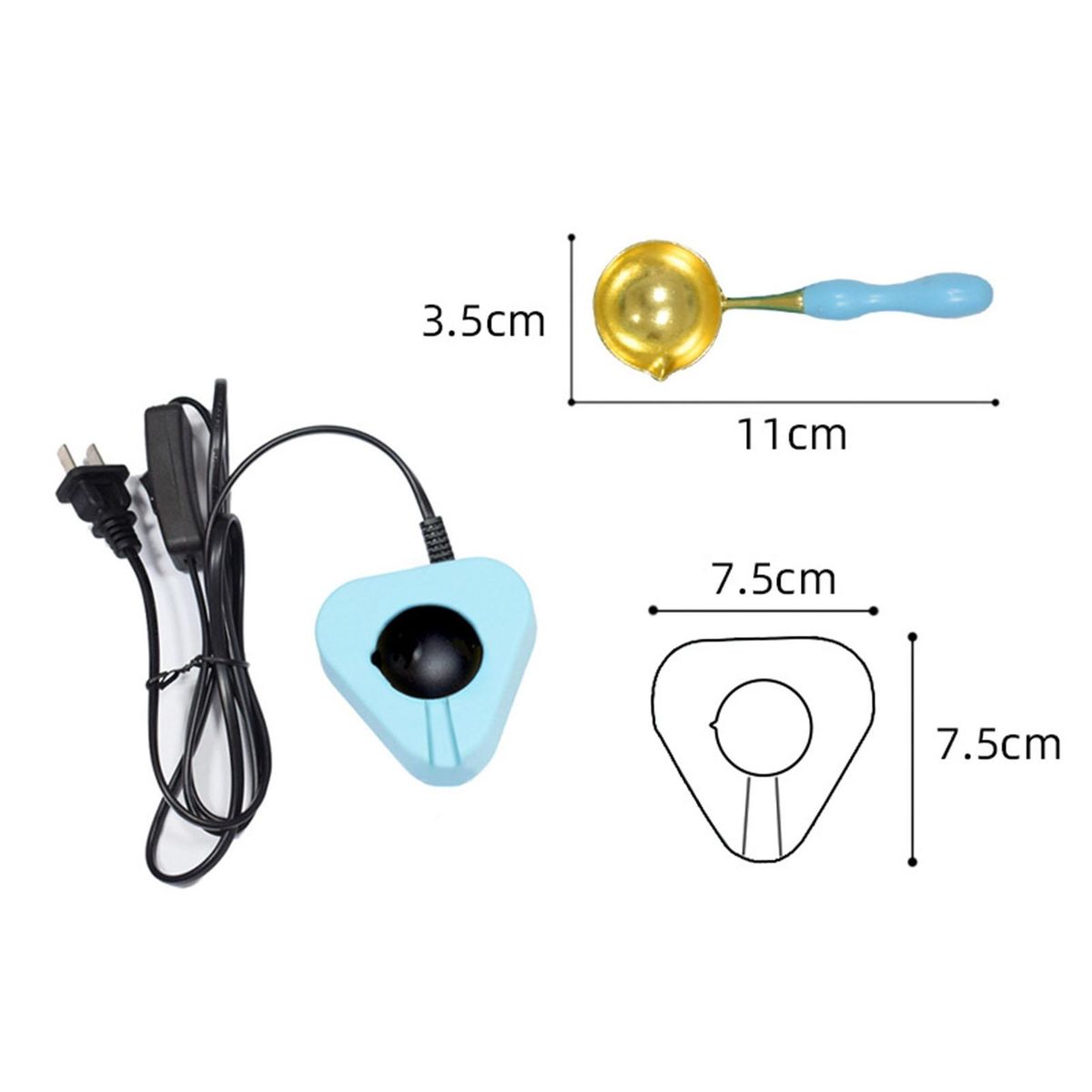 Wax Seal Warmer Wax Seal Melting Furnace Tool Blue
