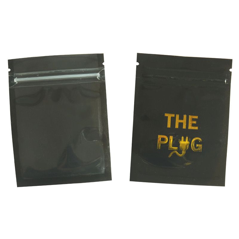 Food Storage Leaves Mylar Ziplock Bags Waterproof Packaging 7x10cm Cooki Transparent Bag Plastic Print Storage Pouches-Dark Gray-10Pcs