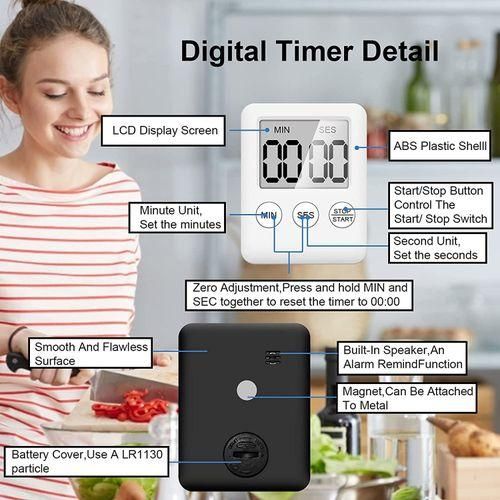 Digital Kitchen Timer, 4 Pieces Kitchen Alarm