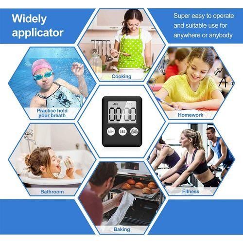 Digital Kitchen Timer, 4 Pieces Kitchen Alarm