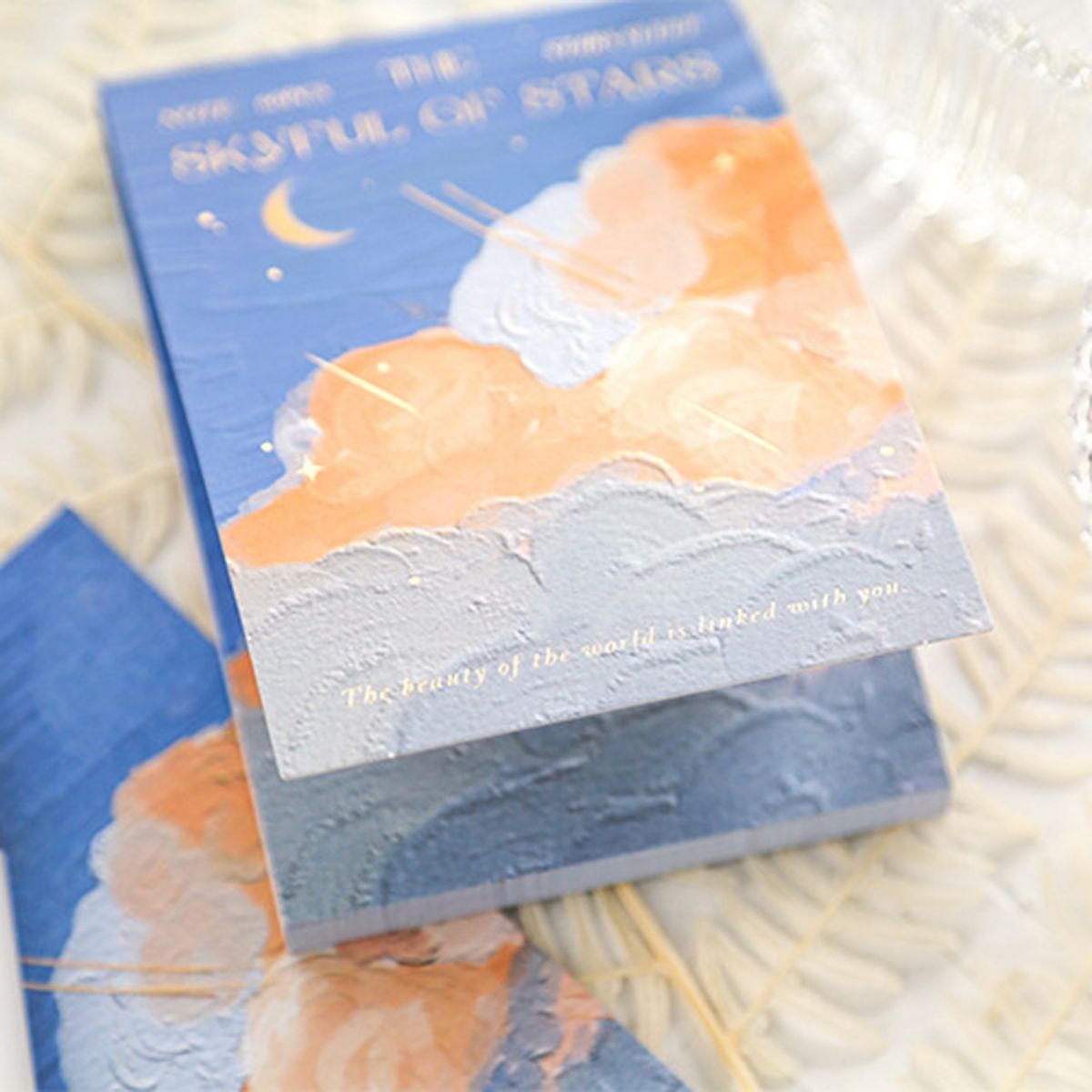 60 Pcs Memo Pad Cloud Print Oil Painting Note Paper B
