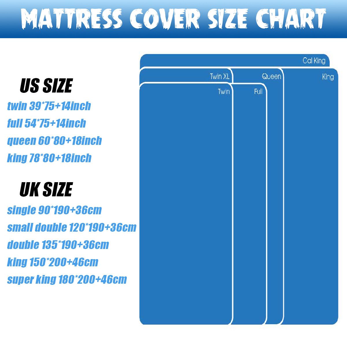Waterproof Bamboo Jacquard Mattress Topper Protector Cover Pad Hypoallergenic Against Dust Mites Bacteria 180x200+46cm