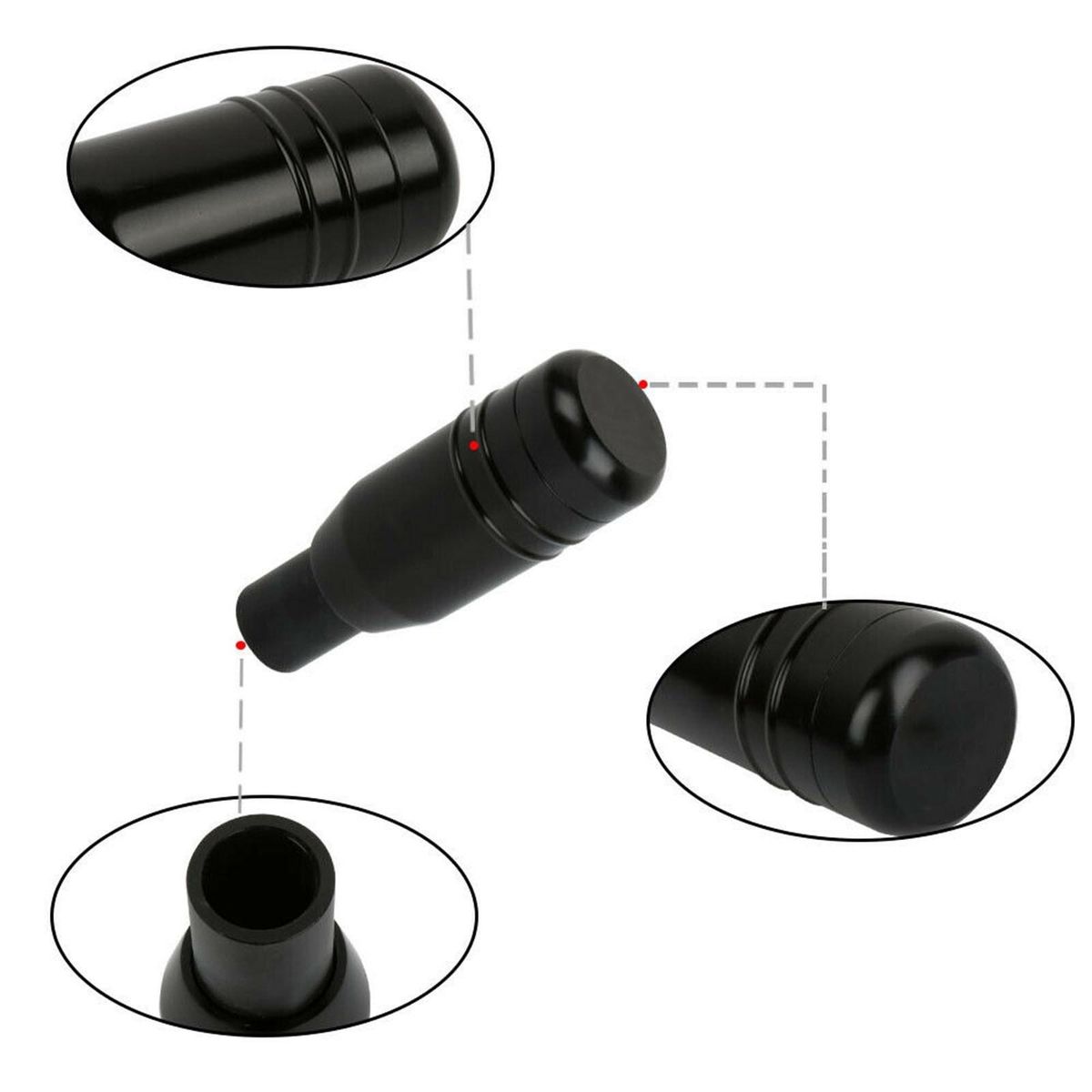 Universal Aluminum Automatic Car Black Gear Stick Shift Knob Lever Shifter