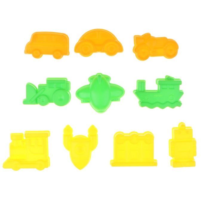 10Pcs Mini Colorful Sea-Land-Air Vehicle Sand Molds Beach Kids Fun