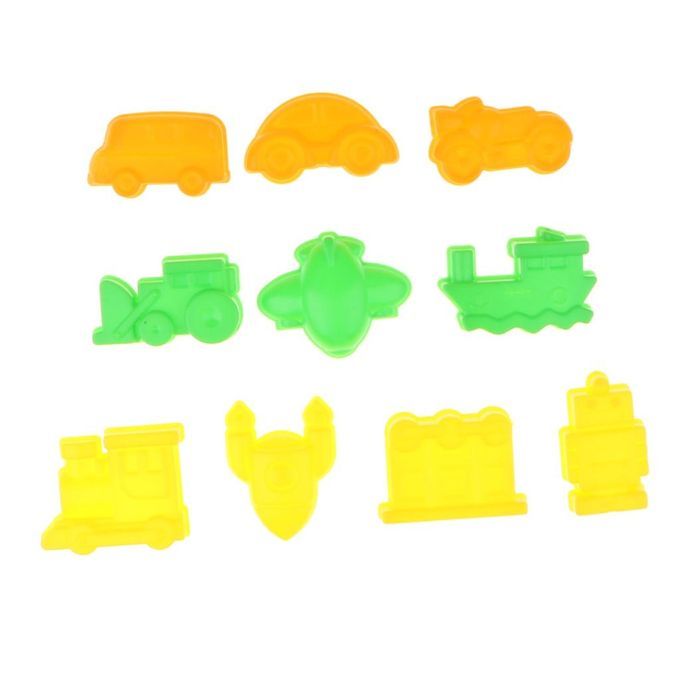10Pcs Mini Colorful Sea-Land-Air Vehicle Sand Molds Beach Kids Fun