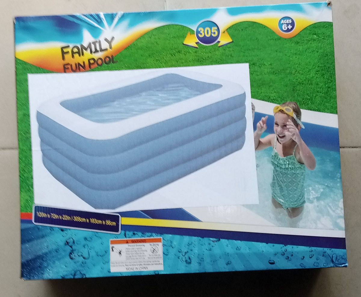 Inflatable Family Fun Pool With Pump