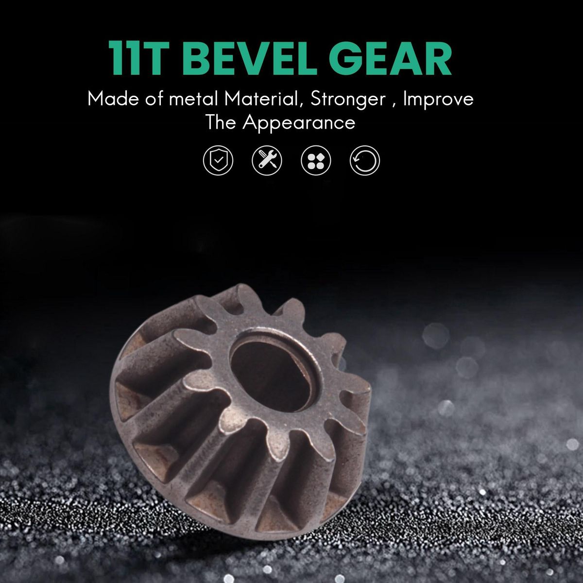 2 Pcs 11T Bevel Gear EA1038 for JLB CHEETAH 110 Brushless RC Car Parts Accessories