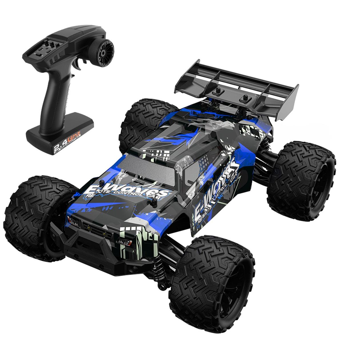 Remote Control Car 1/14 2.4GHz 45km/h All Terrain Off Road Trucks 4WD Brushless Motor Climbing Car Gifts Full Scale for Kids Adults 2 Battery