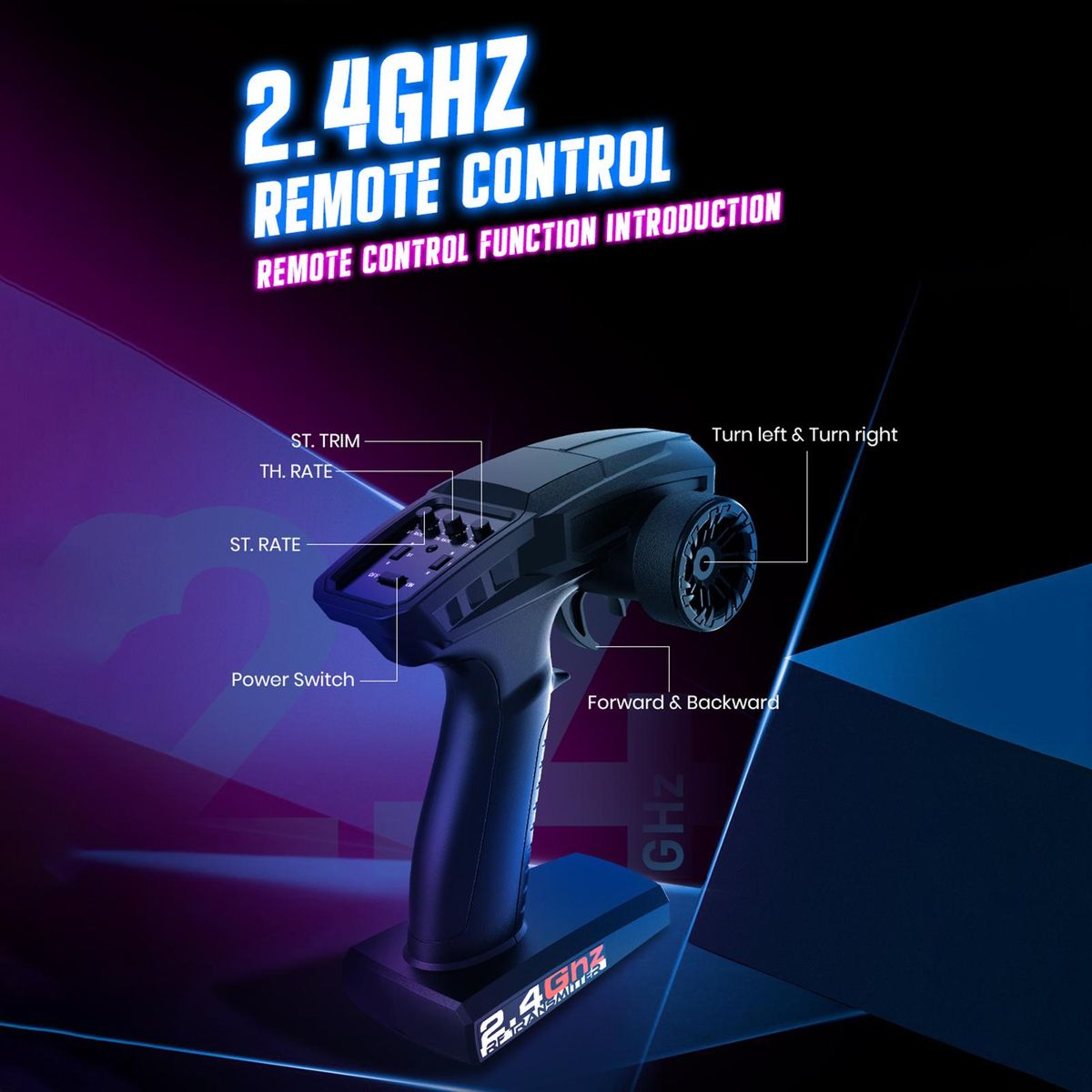 Remote Control Car 1/14 2.4GHz 45km/h All Terrain Off Road Trucks 4WD Brushless Motor Climbing Car Gifts Full Scale for Kids Adults 2 Battery