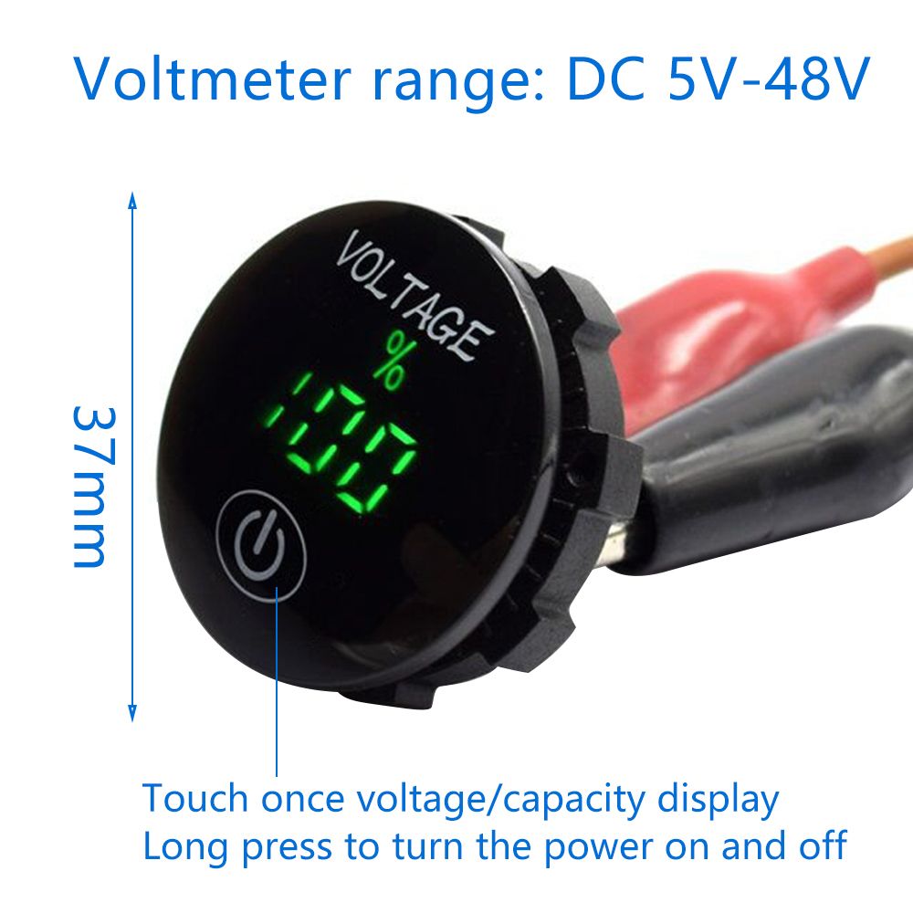 Universal Car Motorcycle DC 12V-24V LED Panel Digital