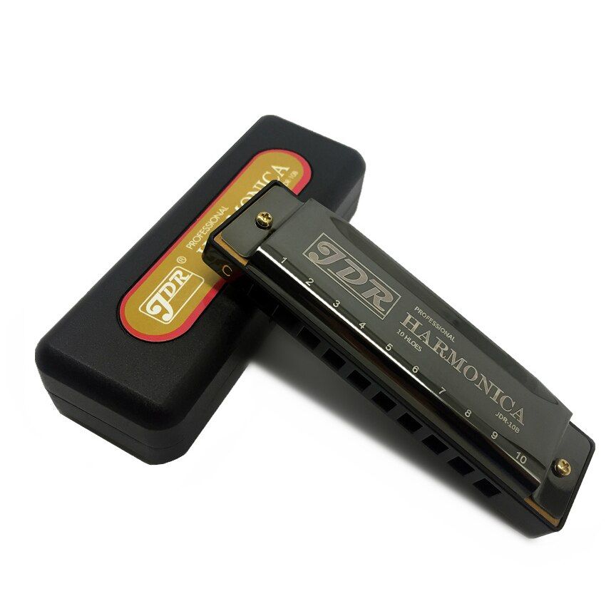 Organ 10 Diatonic With Case Hole Harp Harmonica Jew's Mouth