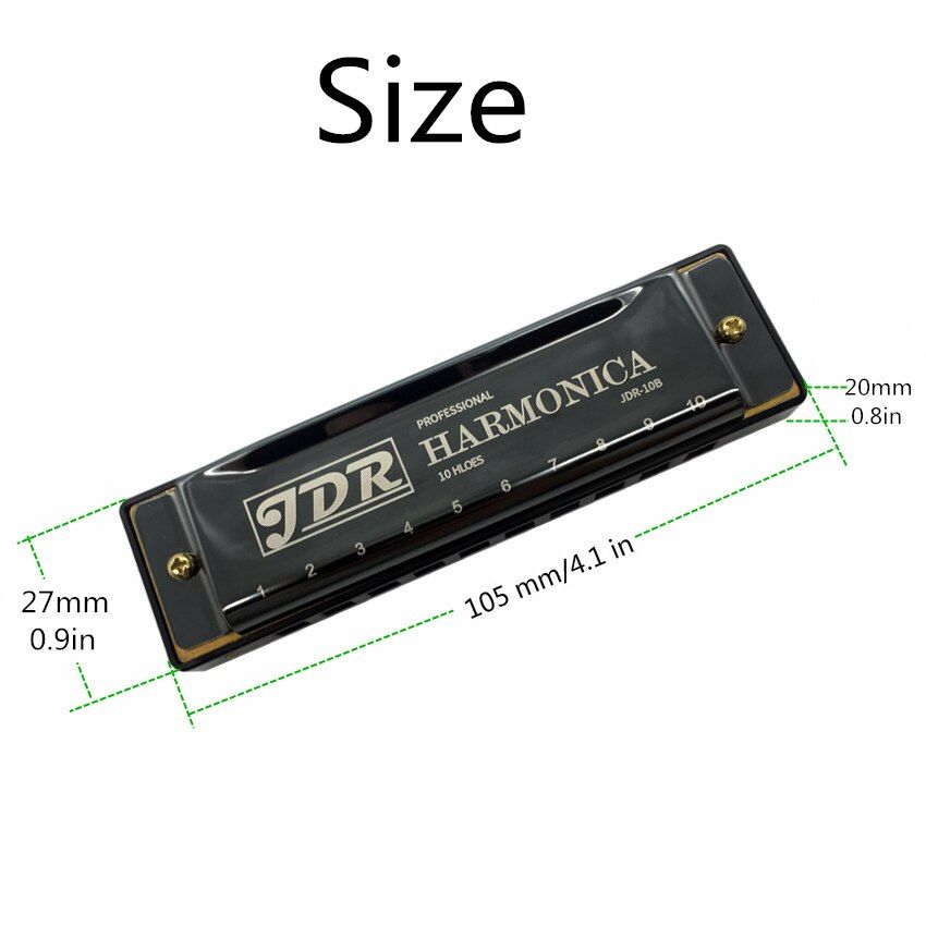 Organ 10 Diatonic With Case Hole Harp Harmonica Jew's Mouth