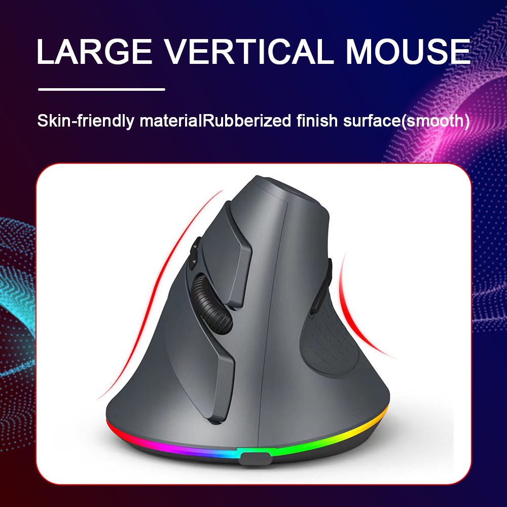 Vertical Wireless Gaming Mouse Programmable Ergonomic Design