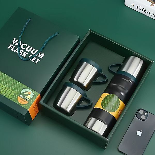 Very Hot Vacuum Flask Set 500ml With 2cups