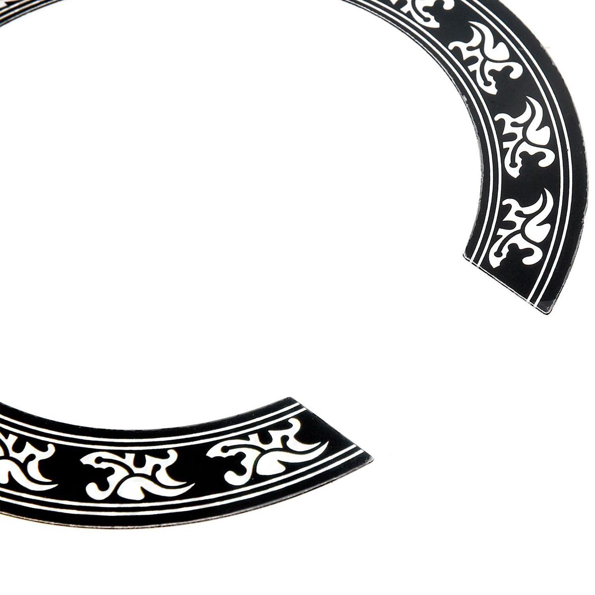 Sound hole Rose Decal Sticker for Acoustic Classical Guitar Parts Black+Silver