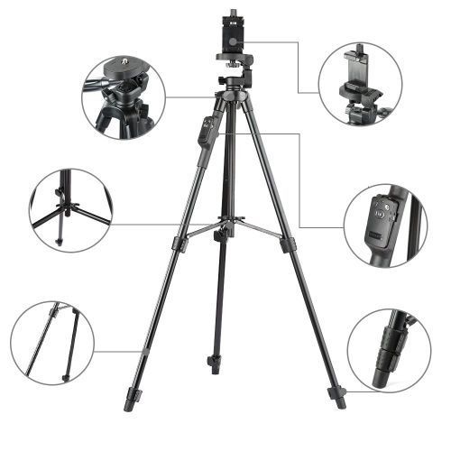 Yunteng Vct 5208 Mobile Phone Camera Tripod Stand+Remote+Phone Holder