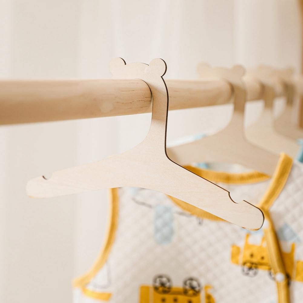 30 Pcs Wooden Hanger for Baby Clothes Natural Wood Hanger for Baby Clothes Hanger Rack Room Nursery Decor