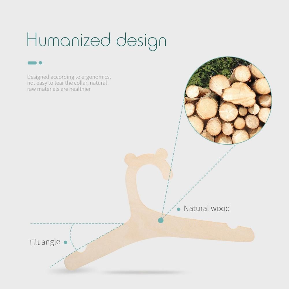 30 Pcs Wooden Hanger for Baby Clothes Natural Wood Hanger for Baby Clothes Hanger Rack Room Nursery Decor