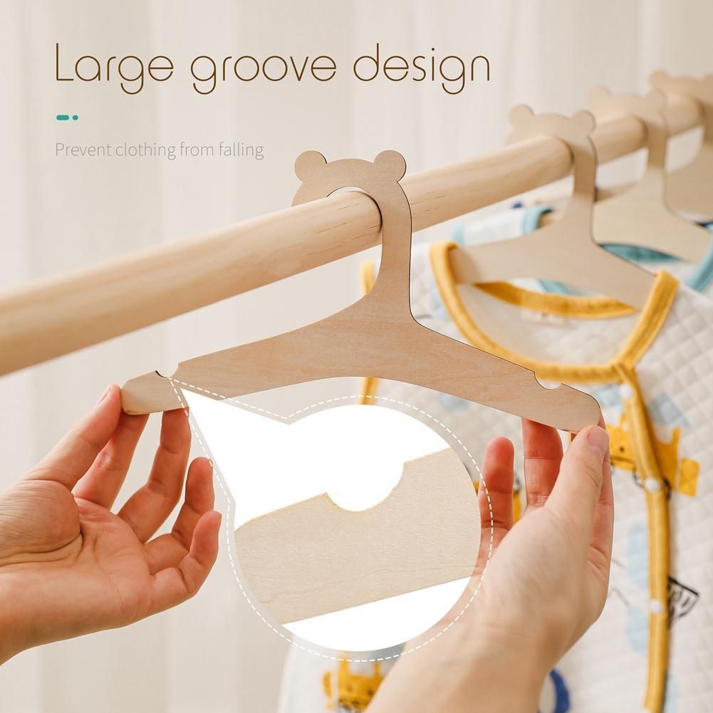 30 Pcs Wooden Hanger for Baby Clothes Natural Wood Hanger for Baby Clothes Hanger Rack Room Nursery Decor
