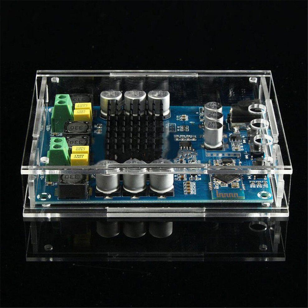 TPA3116D2 120Wx2 Digital BT 4.0 Audio Re Eiver Amplifier A Ryli   Ase DIY-blue And Transparent