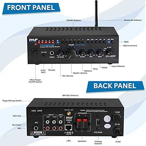 Pyle WiFi Stereo Amplifier Receiver Professional Home Theate