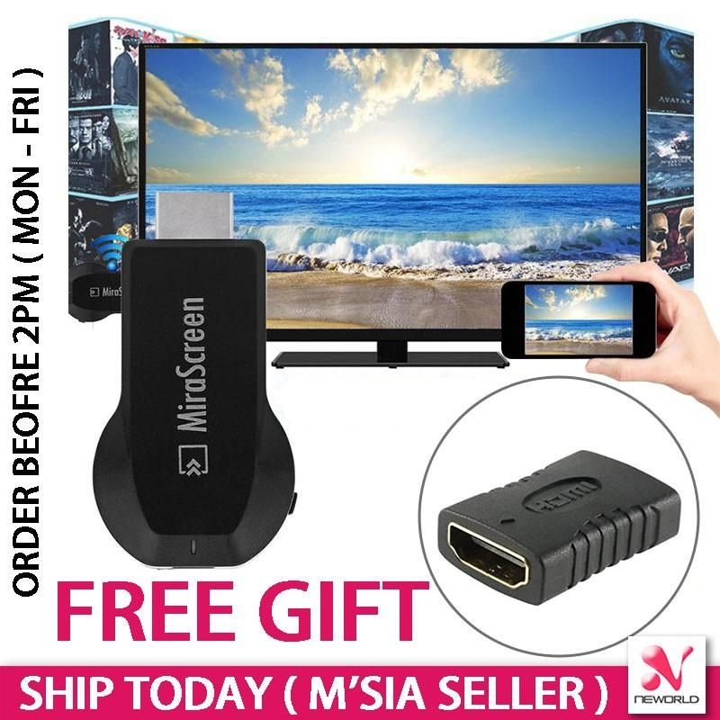 MiraScreen Phone Mirror TV Screen Like Mira Cast MiraCast ChromeCast (Black) (SHUN)