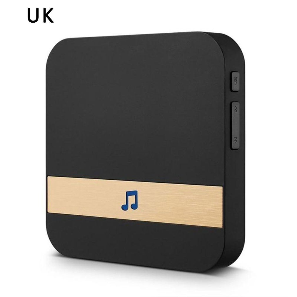 Wireless Wifi Remote Smart Doorbell Ring Camera Door Bell Ding Dong Machine-black-UK