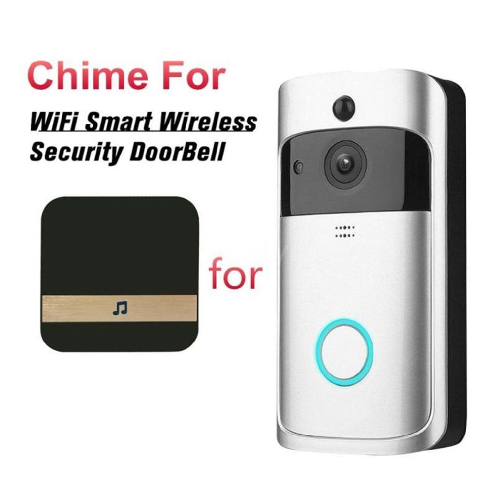 Wireless Wifi Remote Smart Doorbell Ring Camera Door Bell Ding Dong Machine-black-UK