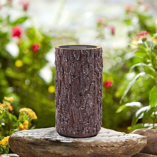 Solar Powered Stump Light Garden Decorative Landscape